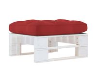 vidaxl otomana de jardin de palets madera de pino impregnada blanca