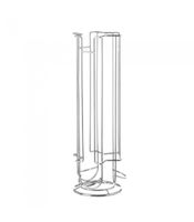 soporte plateado de capsula de metal cromado