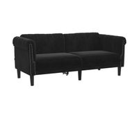 sofa de 2 plazas - sofa de salon - sofa moderno terciopelo negro