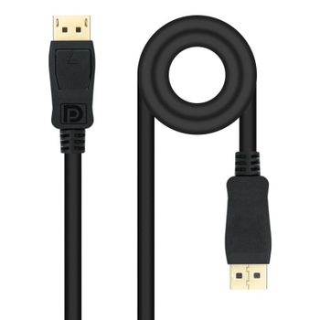 Cable DisplayPort Nanocable 10.15.2600 0.5m Bidireccional 8K 32.4Gbps Macho-Macho Negro