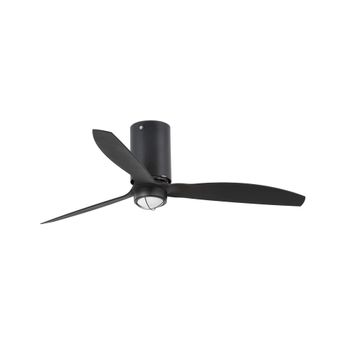 Ventilador con luz abs negro mate 128x128x32.4 cm