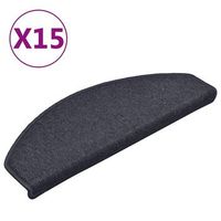 felpudos para escaleras 15 piezas 65x24x4 cm gris oscuro y azul semicircular grande