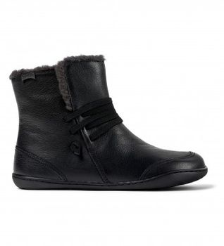 Camper para mujer. K400505-012 Botines de Piel Peu Cami negro (36), Plano, Ninguno, Casual