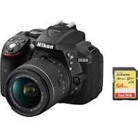 NIKON D5300 KIT AF-P 18-55MM F3.5-5.6G VR + 64GB tarjeta SD