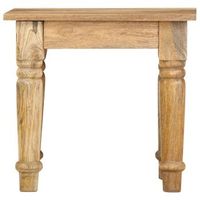 mesa auxiliar de madera maciza de mango 43x43x40 cm