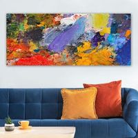 pintura decorativa lienzo yty26989585150120 multicolor 50x120