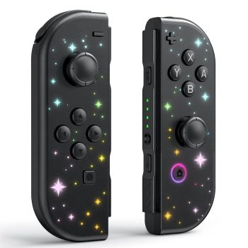 Mangos Izquierdo y Derecho NS01 para Switch RGB Joycon Controlador de Juego NS Manijas Bluetooth con Despertar Remoto