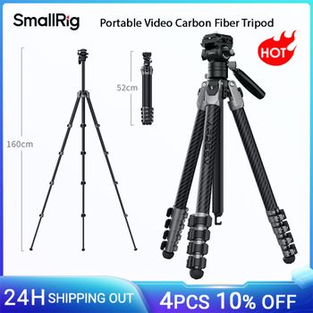 Trípode de vídeo portátil SmallRig de fibra de carbono con 9 ángulos ajustables para grabación de teléfono con cámara para estabilizadores de cabezales de vídeo -5477
