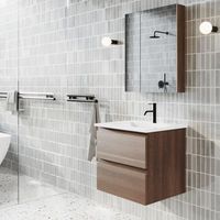 lavabo con mueble messina 60 cm nogal