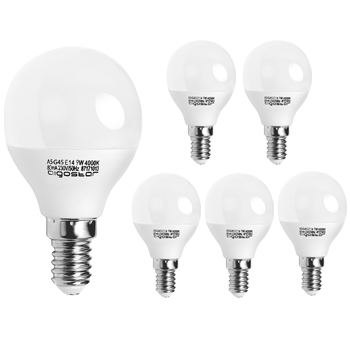 Aigostar - Bombilla LED E14 9W (Equivalente a 62W), Blanco Natural 4000K, 720 Lúmenes, CRI> 80, Ahorro de Energía, No Regulable - Pack de 5