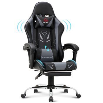 Silla Gaming Smartue Ergonómica Reposapiés 65.5x65.0x130.0 Cm – Gris