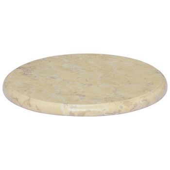 Tablero Para Mesa Mármol Color Crema Ø40x2,5 Cm Vidaxl