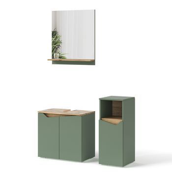Conjunto De Muebles De Baño Marelle 3 Piezas, Con Armario Midi Vicco
