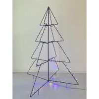 arbol navidad plegable multicolor 150x115 cm 240 led