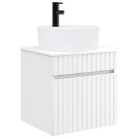 vanidad de lavabo montada en la pared blanco 49 x 445 x 65 cm vidaxl