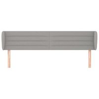 cabecero cama mueble de dormitorio de tela claro 163 x 23 x 7888 cm gris m020007454