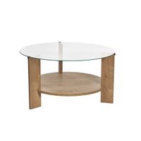 mesa de centro con 2 tableros d75 cm - roble