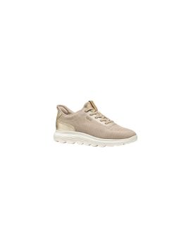 Zapatillas Geox Spherica Plus Mujer Lt Taupe/Oro