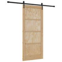 puerta corredera orkdal natural y negro 86 x 1985 cm vidaxl