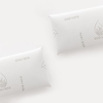 2 Almohadas Viscoelasticas Premium 70 Cm, Firmeza Media, Ergonómica Y Adaptable