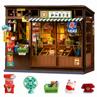 robotime nostalgic corner shop japan book nook kit maqueta de casa en miniatura diy rompecabezas 3d de madera japones regalo para ella para artesanos