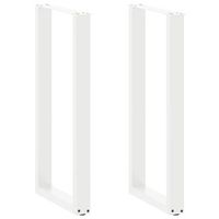 patas de mesa centro forma u 2 uds  patas para mesa acero blanco 40x100-101 cm cfw326654