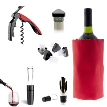Set de prestigio de 6 piezas para la degustación de vinos - rojo gel,