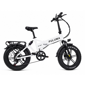 Bicicleta Eléctrica Plegable Puluma Eb Fm-2.0 Con Neumáticos Anchos, 48 ​​v 15 Ah, Blanca