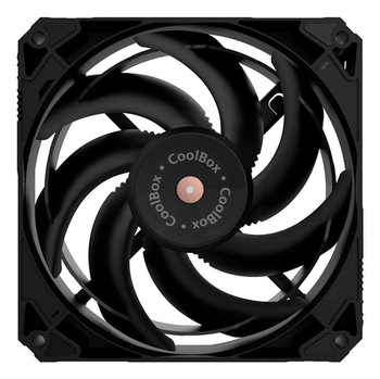 Coolbox Gaming Ventilador V12 PWM AUX 12Cm Negro