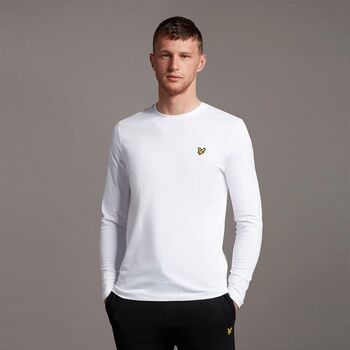 Lyle & Scott Tops y Camisetas TS512VOG L/S T-SHIRT-626 WHITE para hombre
