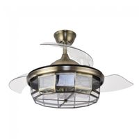 ventilador con aspas plegables tornado 5 luces