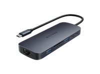 hub - hyper hyperdrive next 11 puertos hdmi ethernet microsd usb azul