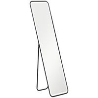 homcom espejo con luz espejo de cuerpo entero led con iluminacion de 3 colores funcion de memoria tactil inteligente 150x40 cm negro   aosom espana
