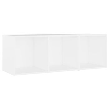 Mueble De Tv Madera Contrachapada Blanco 107x35x37 Cm Vidaxl