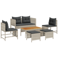 conjunto de sofas para exterior gris claro y gris oscuro cfw927433