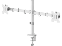 soporte monitor - hama 00220904 hasta 12 kg 2 brazos rotatorioinclinableorientable vesa 75x75 a 100x100 blanco