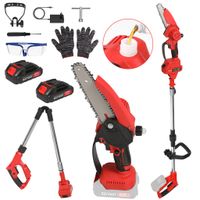 motosierra electrica telescopica de 6 pulgadas 2 en 1 podadora plegable inalambrica de largo alcance sierra electrica portatil para corte en altura y baja herramienta electrica para jardineria y
