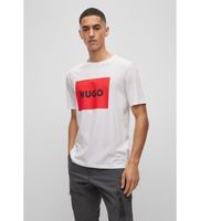 hugo para hombre 50467952 camiseta dulive blanco l casual algodon manga corta sostenible