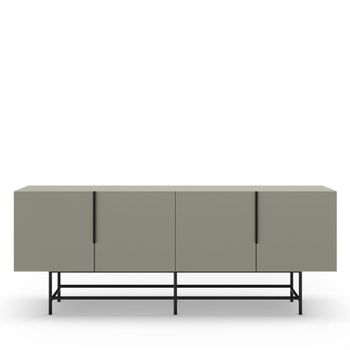 Aparador de 4 puertas de madera y metal l200cm - verde de almendras