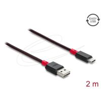 cable usb delock 81543 2 m usb a a usb c usb 20 rojo y negro