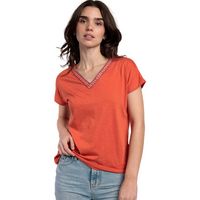 admas blusa camiseta de manga corta con cuello en v mexico para mujer