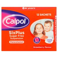 calpol six plus sugar free suspension sachets 12 x 5ml