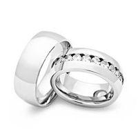 anillos de boda de acero inoxidable 8 mm grabado