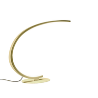 lampara de mesa led regulable iole 12w luz calida 3000k - oro cepillado diseno moderno aluminio ip20
