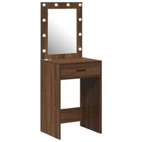 mesa tocador  mesa de maquillaje roble marron 50 x 41 x 135 cm madera de ingenieria