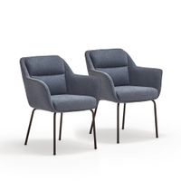 pack 2 sillas de comedor azul oscuro