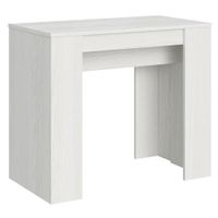 consola extensible 90x48308 cm efecto madera fresno blanco