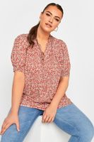 yours blusa roja y blanca floral mujer curvy y tallas grandes yours