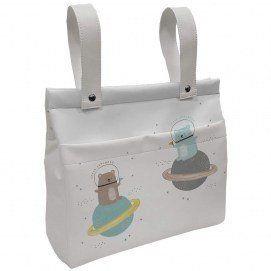 2024 Bolso Polipiel Estampada Osos Dydados Polipiel Estampada Tejido Impermeable