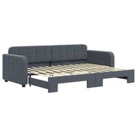 sofa cama nido terciopelo gris oscuro 80x200 cm vidaxl